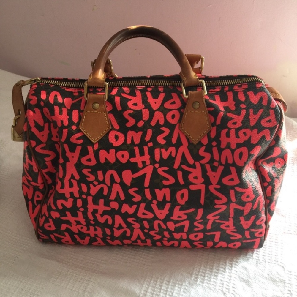 Louis Vuitton Speedy 30 Pink Graffiti
